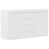 vidaXL サイドボード 引き出し付き ホワイト サイズ: 120 x 36 x 69 cm エンジニアリングウッド