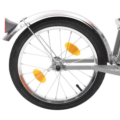 vidaXL 自転車用ラゲッジトレーラー バッグ付き オレンジ＆ブラック