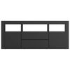 vidaXL TVキャビネット 黒色 120x30x50cm パーティクルボード