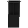 vidaXL コーナーデスク 黒色 200x50x76cm パーティクルボード