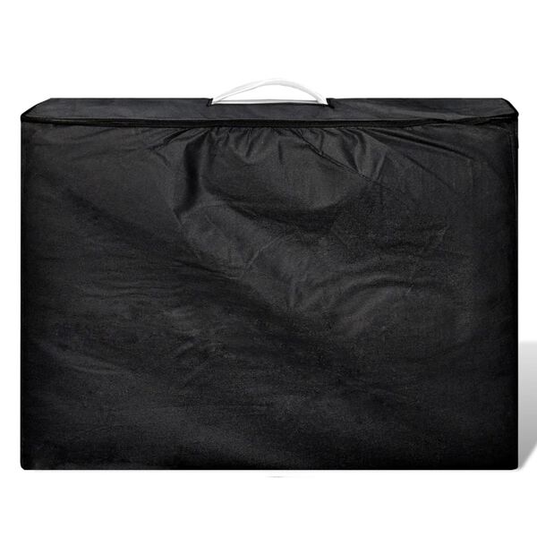 vidaXL 折りたたみ式マッサージテーブル 二つ折り アルミフレーム付き クリームホワイト