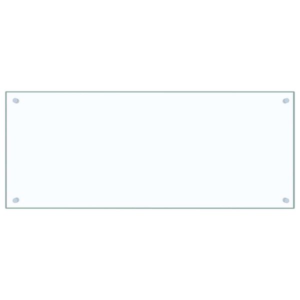 vidaXL キッチン用 汚れ防止板 透明 100x40 cm 強化ガラス製