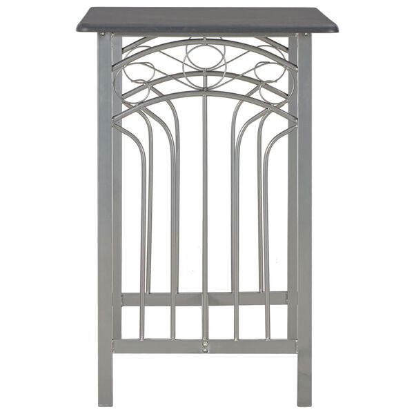 vidaXL バー3点セット 木製＆スチール アントラシート