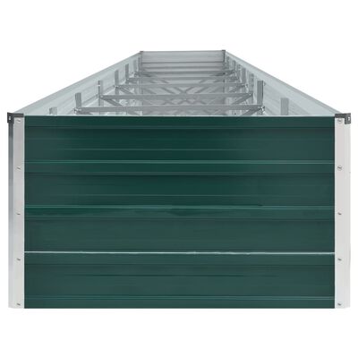 vidaXL ガーデンレイズドベッド 600x80x45cm 亜鉛メッキ鋼製 グリーン