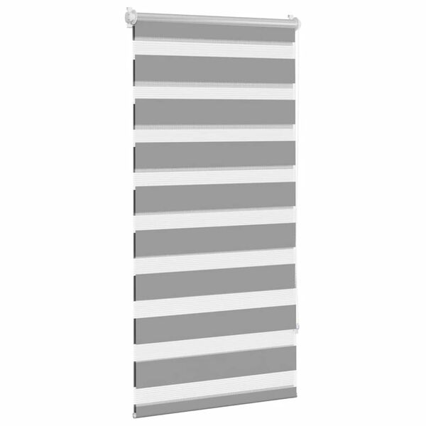 vidaXL ゼブラブラインド 80.9x150 cm 生地幅 76.7 cm グレー