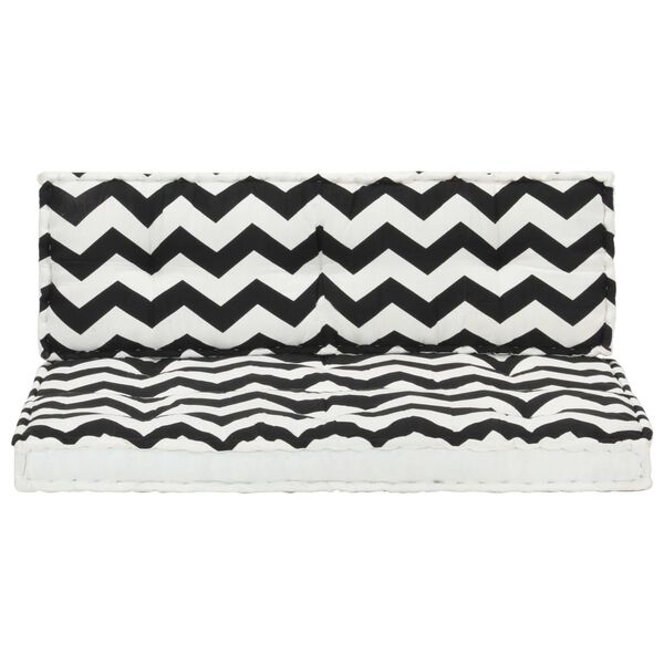 vidaXL ガーデンパレットクッション 2点セット プリント柄