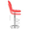 vidaXL バースツール レッド 合成皮革製
