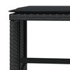 vidaXL ガーデンスツール クッション付き 4点 ブラック 40x40x35 cm ポリラタン製