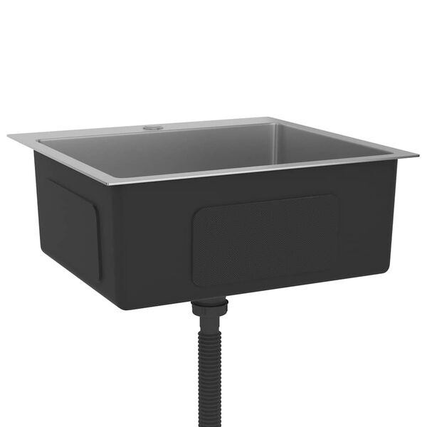 vidaXL 手作り キッチンシンク ステンレススチール製