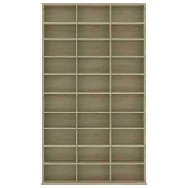 vidaXL CDキャビネット ソノマオーク 102x23x177.5cm パーティクルボード