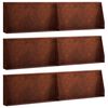 vidaXL 保持壁 6 個 80 x 12 x 40 cm 耐候性スチール 錆