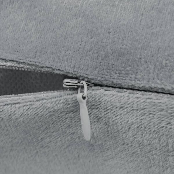 vidaXL クッション 2点セット 布 40x60cm グレー