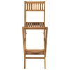 vidaXL 折りたたみ式 屋外用バースツール 2点 チーク無垢材