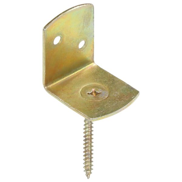 vidaXL フェンスパネルブラケット 48点 L字型 亜鉛メッキ金属