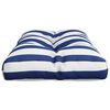 vidaXL パレットクッション ブルー＆ホワイト ストライプ 70x40x12 cm ファブリック