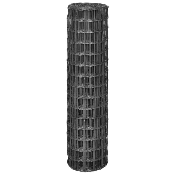 vidaXL ユーロ金網フェンス スチール製 10x1.5m グレー