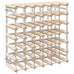 vidaXL ワインラック ボトル42本 無垢のパインウッド