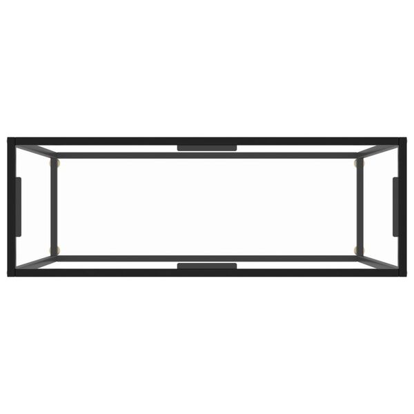 vidaXL コンソールテーブル 透明 100x35x75cm 強化ガラス製