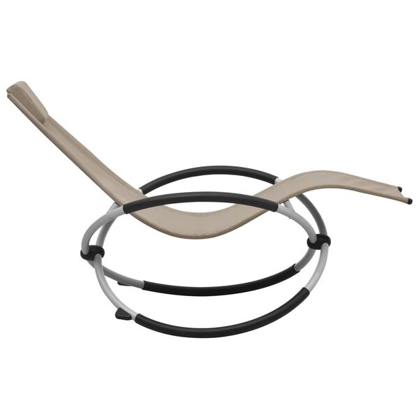 vidaXL 子ども用サンラウンジャー スチール製 トープ