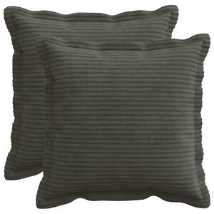 vidaXL クッションカバー 2 個 HOUTEN アンスラサイト 40 x 40 cm コーデュロイ