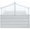 vidaXL ガーデンレイズドベッド 温室付き 100x100x85 cm シルバー