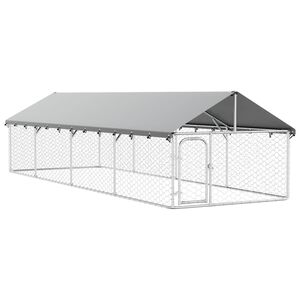 vidaXL 屋外用犬小屋 屋根付き 600x200x150cm