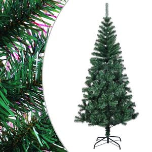 vidaXL 人工クリスマスツリー イリデッセントカラーの枝先 グリーン 120 cm PVC製