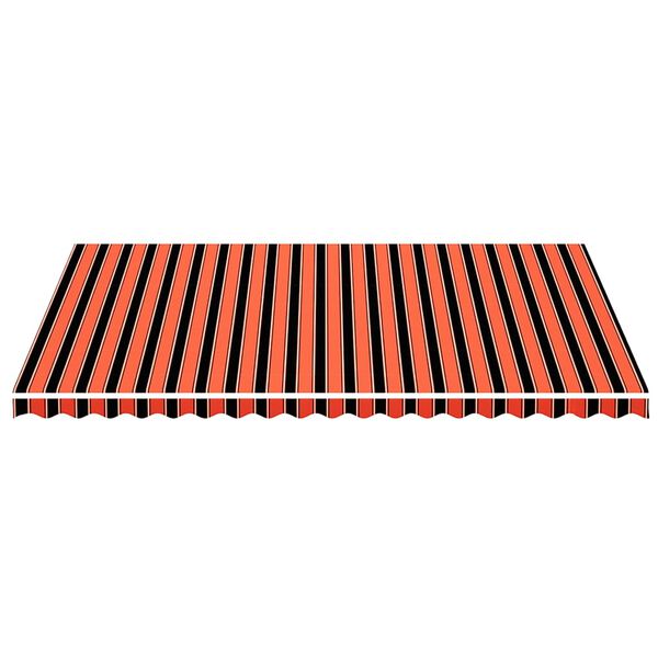 vidaXL オーニング用 交換用生地 オレンジ＆ブラウン 5x3.5m