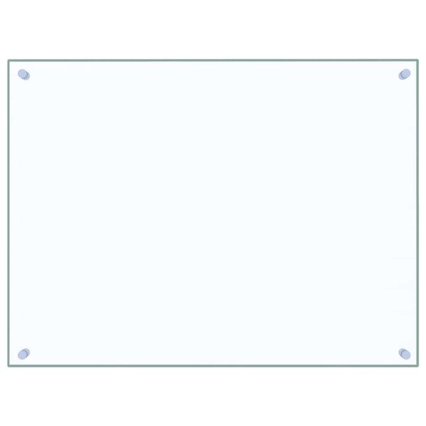 vidaXL キッチン用 汚れ防止板 透明 80x60cm 強化ガラス製
