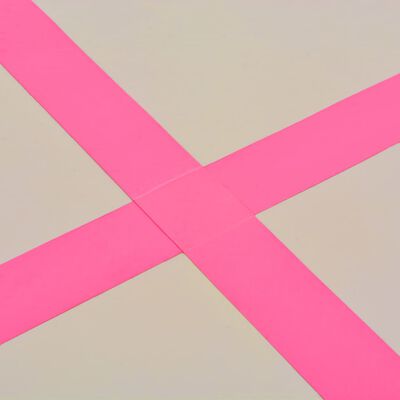 vidaXL エア体操マット ポンプ付き 300x100x10cm PVC製 ピンク