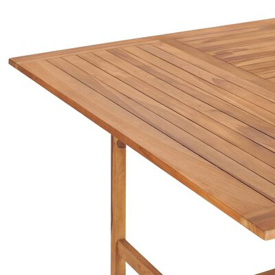 vidaXL ガーデンテーブル150x150x76cm チーク無垢材