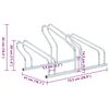 vidaXL 自転車スタンド 3台用 床置き式 亜鉛メッキ鋼