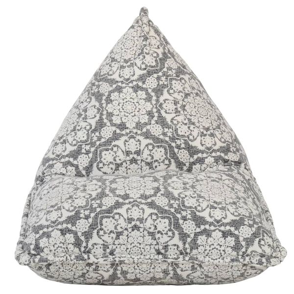 vidaXL ビーズクッション ソファ ライトグレー 布製 パッチワーク