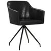 vidaXL 回転ダイニングチェア 2点 合成皮革製 ブラック