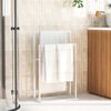 vidaXL 自立式タオルラック ホワイト 48x24x78.5cm 鉄製
