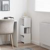 vidaXL コーナーキャビネット ホワイト 25.5x25x80cm エンジニアリングウッド