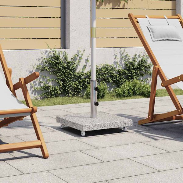 vidaXL パラソルベース 花こう岩 角型 30kg グレー