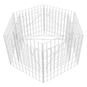 vidaXL ガビオン レイズドベッド 六角形 スチール製 100x90x50cm