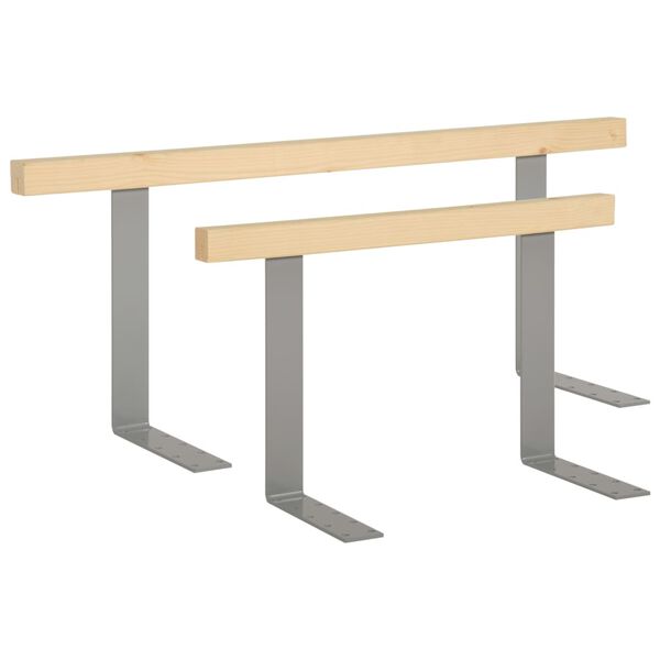 vidaXL パレットソファ用バックレスト 2点 110/70cm パイン無垢材