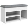 vidaXL シューベンチ ホワイト 82x32x45.5 cm エンジニアードウッド