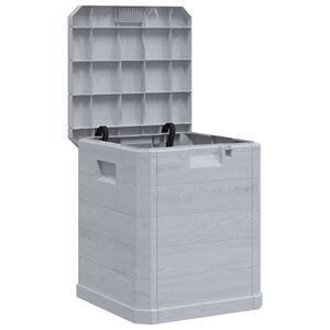 vidaXL ガーデン収納ボックス 90L ライトグレー