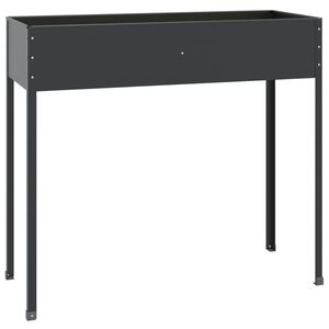 vidaXL ガーデンプランター 100.5x40.5x90cm 亜鉛メッキ鋼製 アントラシート