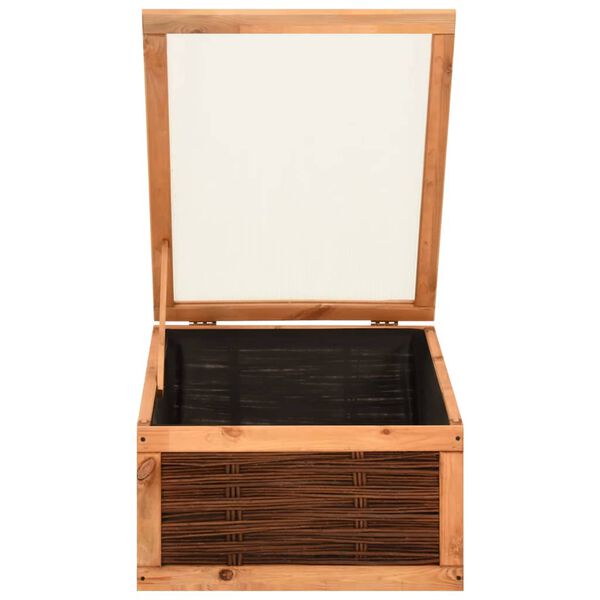 vidaXL 温室 60x80x45cm パイン無垢材＆柳