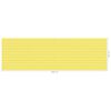 vidaXL バルコニースクリーン イエロー＆ホワイト 120x400cm 高密度ポリエチレン