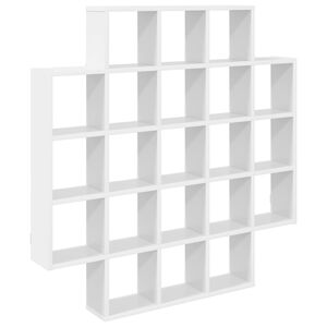 vidaXL 壁棚 ホワイト 100 x 13 x 100 cm エンジニアードウッド