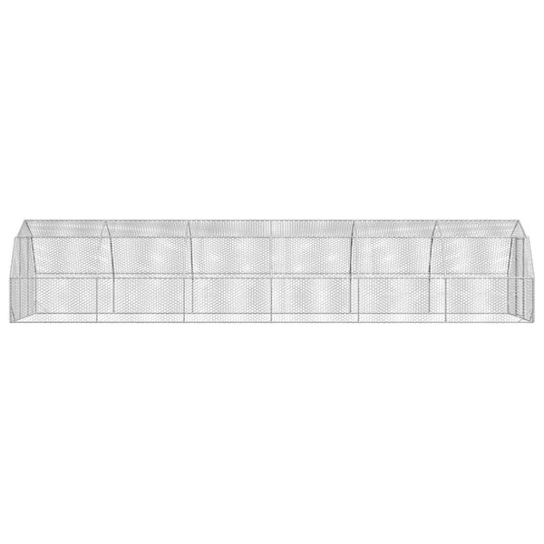 vidaXL チキンラン 2.5x12x2.25 m 亜鉛メッキ鋼