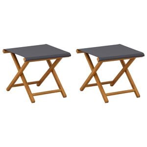 vidaXL デッキチェア 2 pcs ソリッドユーカリウッド グレー