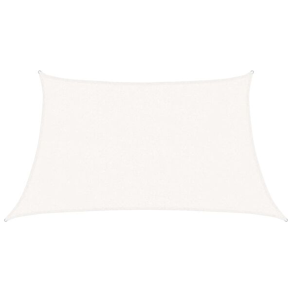 vidaXL サンシェードセイル 160g/m² ホワイト 3/4x2m 高密度ポリエチレン