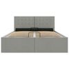 vidaXL 油圧式収納ベッドフレーム ライトグレー 布製 120x200cm