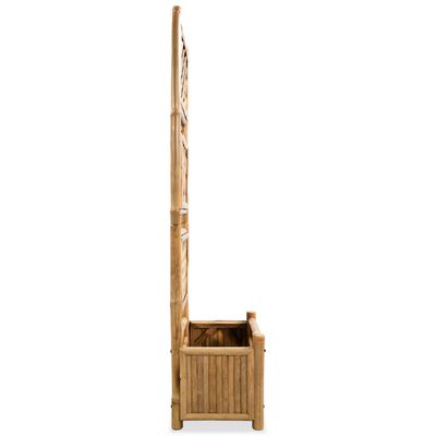 vidaXL ガーデンレイズドベッド トレリス付き 竹製 40cm